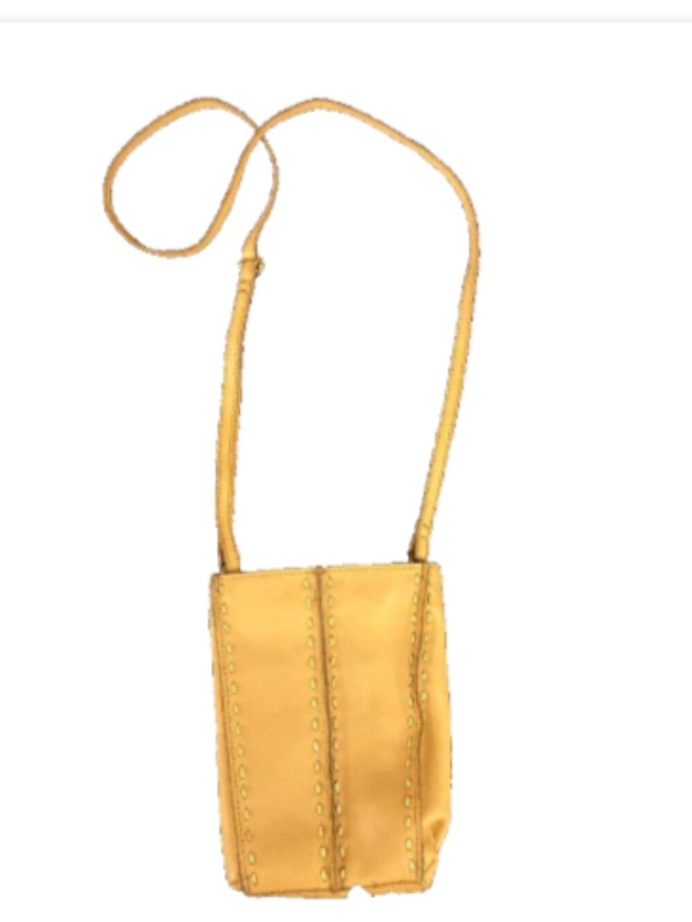 The Sak Tan Leather Mini Crossbody Purse Organizer Phone Bag